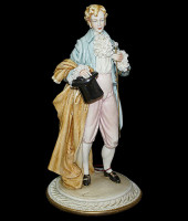 Статуэтка "Кавалер с котелком и тростью", Porcellane Principe