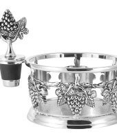 Подставка для бутылки Винтаж, пробка, нерж.сталь
