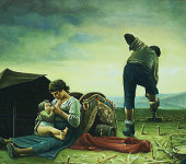 Картина без рамы "Крестьяне", 50х70 см, Bertozzi Cornici