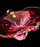 Салатник "Ruby" 32 см, гутинское стекло, Egermann