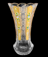 Ваза, хрусталь с лепкой, 31 см, Aurum Crystal