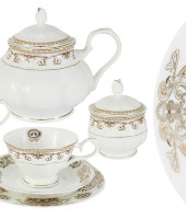 Чайный сервиз 21/6 "Версаче Золотой", Emerald                      