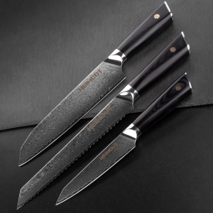 HC/ENERGY-BR-20 Нож кухонный, для хлеба 20 см, дамасская сталь VG10 (67 слоев), рукоять G10 (DBRK-LK) item