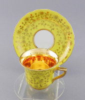 Кофейная пара, L341, Виндзор (Windzor), Золотые цветы, жёлтый, Leander