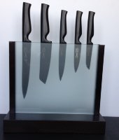 Набор ножей на прозрачной подставке 6 пр., серия 109000 Virtu Black, IVO