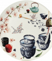 Блюдо круглое "Чайная церемония", Gien      