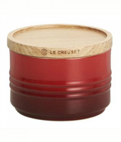 Большая банка для хранения с деревянной крышкой, Le Creuset