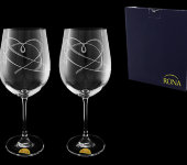 Набор бокалов для вина (2 шт) "Вальс сердец", Rona