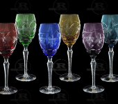 Набор бокалов для вина "Виноград", 6 шт, Caesar Crystal Bohemiae