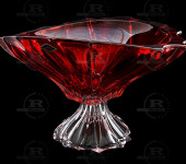 Салатник на ножке PLANTICA красный, Aurum Crystal s.r.o.