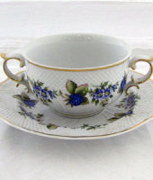Бульонник с блюдцем, Hollohaza Porcelain
