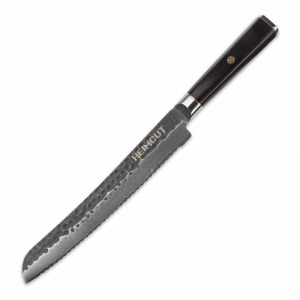 HC/HEXA-EW-BR-20 Нож кухонный, для хлеба 23 см, дамасская сталь VG10 (67 слоев), рукоять черное дерево (DBRK-BA) item