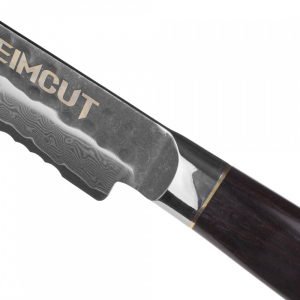 HC/HEXA-EW-BR-20 Нож кухонный, для хлеба 23 см, дамасская сталь VG10 (67 слоев), рукоять черное дерево (DBRK-BA) item