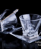 Чайная пара "Каппучино", хрусталь со стразами, TS 10178, Precious Cre Art, Италия