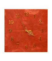 Часы настенные красные, Арбет-мрамор