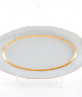 Блюдо овальное 23 см Соната "Золотая лента", 1239, Leander