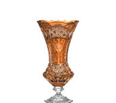 Ваза на ножке "Лакшери", амбер, 2501/32, Arnstadt Kristall