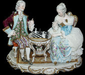 Скульптура "Игра в шахматы", Tiche Porcellane