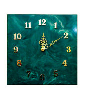 Часы настенные зелёные, Арбет-мрамор