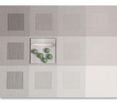 Салфетка подстановочная, плетение «квадраты, винил, (36х48) Light grey (100115-008)