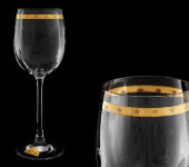 Бокал для вина "Эсприт - Звезды на золотой полосе", набор 6 шт, Rona 