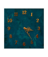 Часы настенные синие, Арбет-мрамор