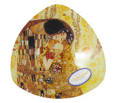 Тарелка треугольная Поцелуй (Г.Климт) без инд.упаковки