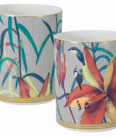 Кружка (серая) Восточная лилия в инд.упаковке