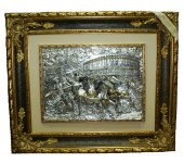 Панно "Колесница", серебряного цвета с золотой отделкой, Arte Casa