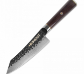 HC/HEXA-EW-KI-16 Нож кухонный, kiritsuke 15 см, дамасская сталь VG10 (67 слоев), рукоять черное дерево (DKK-BA6)