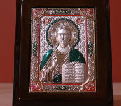 Декоративное панно "Христос" цветное, 9х11 cm PD232
