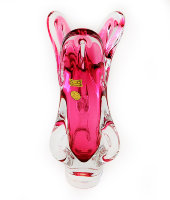 Ваза рубин 30 см, гутинское стекло, Egermann