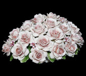 Декоративная корзина с розами, Artigiano Capodimonte 