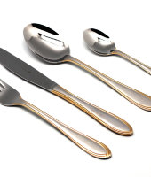 Набор столовых приборов 24/6 "Chicago" матированные с декором, Herdmar