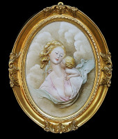 Барельеф "Мама с ребенком", Porcellane Principe
