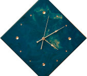 Часы настенные ромб синий, Арбет-мрамор