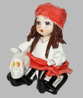 Статуэтка "Пиратка с черепом", Zampiva