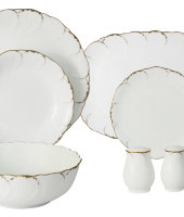 Столовый сервиз "Белый с золотом" 23/6, Narumi