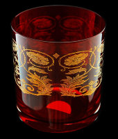 Стакан для виски "Орнамент - Рубин с золотыми вензелями", набор 6 шт, Rona