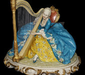 Статуэтка "Дама с арфой", Porcellane Principe