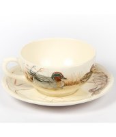 Чашка и блюдце "Охота", Gien    