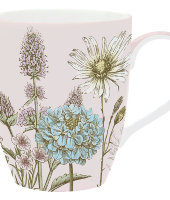 Кружка Ботаника (розовая) без инд.упаковки