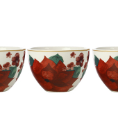 Набор из 3 салатников Пуансеттия в подарочной упаковке