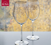Набор бокалов для вина  (2 шт) "Spirit - Европейский декор в золоте", Rona