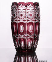 Ваза "Дрезден", 2000/25, аметист, хрусталь, Arnstadt Kristall