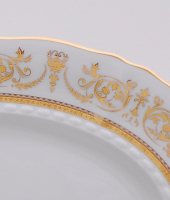 Блюдо овальное 23 см Соната "Золотой орнамент", 1373, Leander