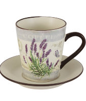 Чашка с блюдцем Лаванда