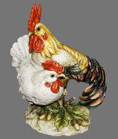 Статуэтка "Петух и курица", Porcellane Principe