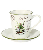 Чашка с блюдцем Букет
