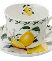 Чашка с блюдцем Лимон в подарочной упаковке
